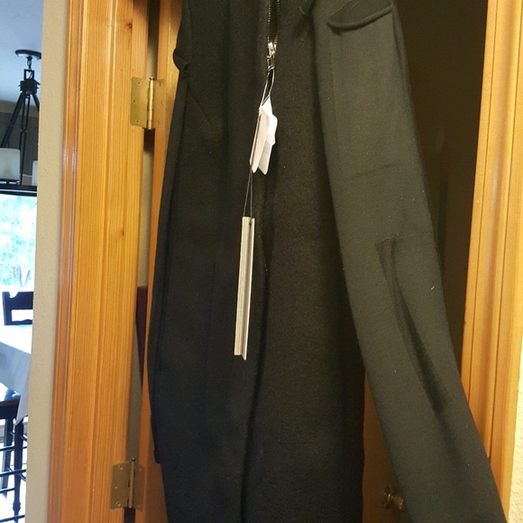 Rick Owen Blk Italian Peacoat - Picture 3 of 7